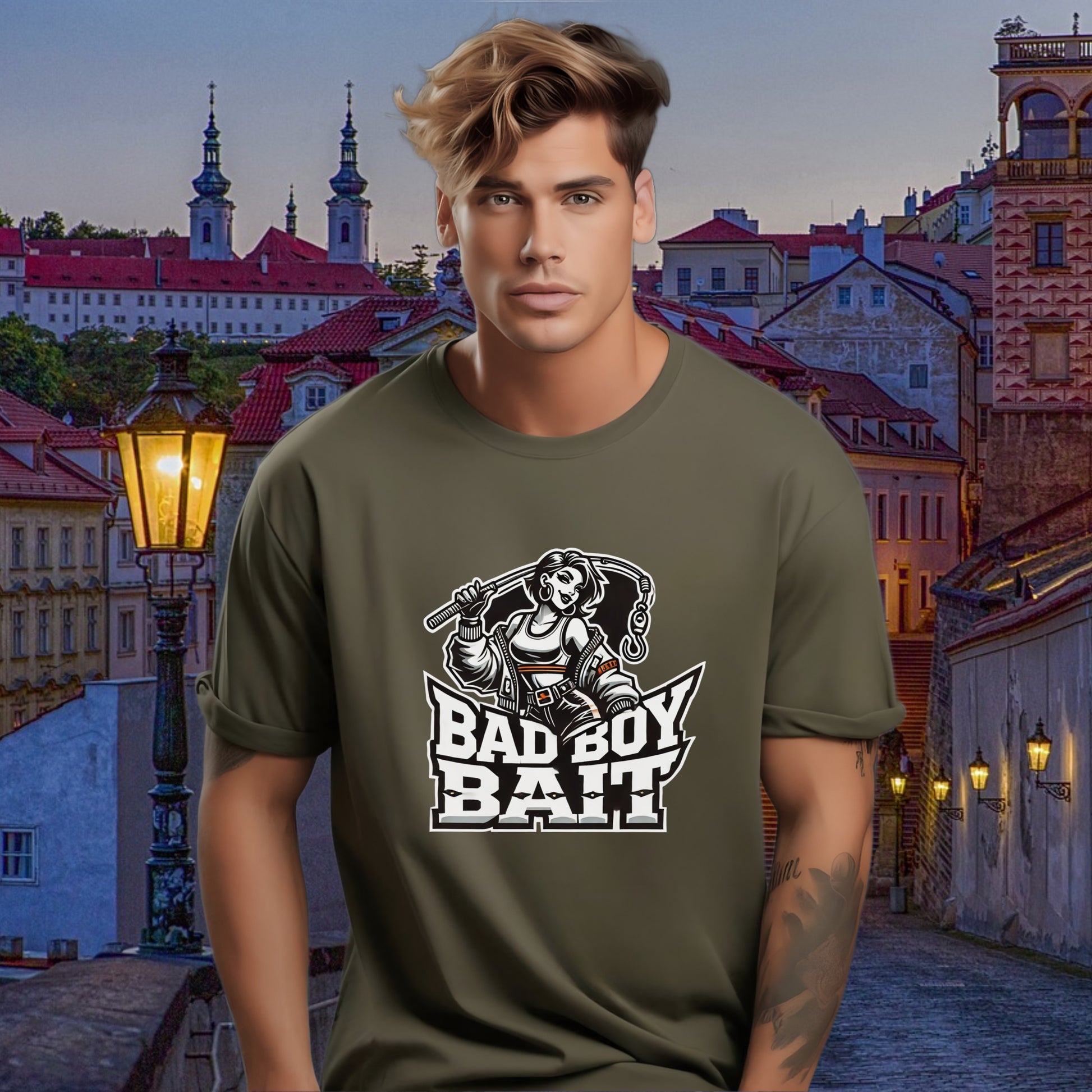 Bad Boy Bait Unique Graphic Statement Shirt product