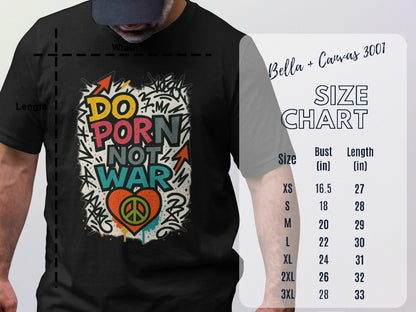 Do Porn Not War Graphic Slogan T-shirt product