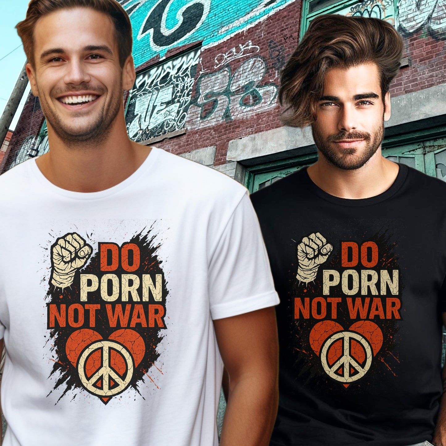 Do Porn Not War Graphic T-Shirt product