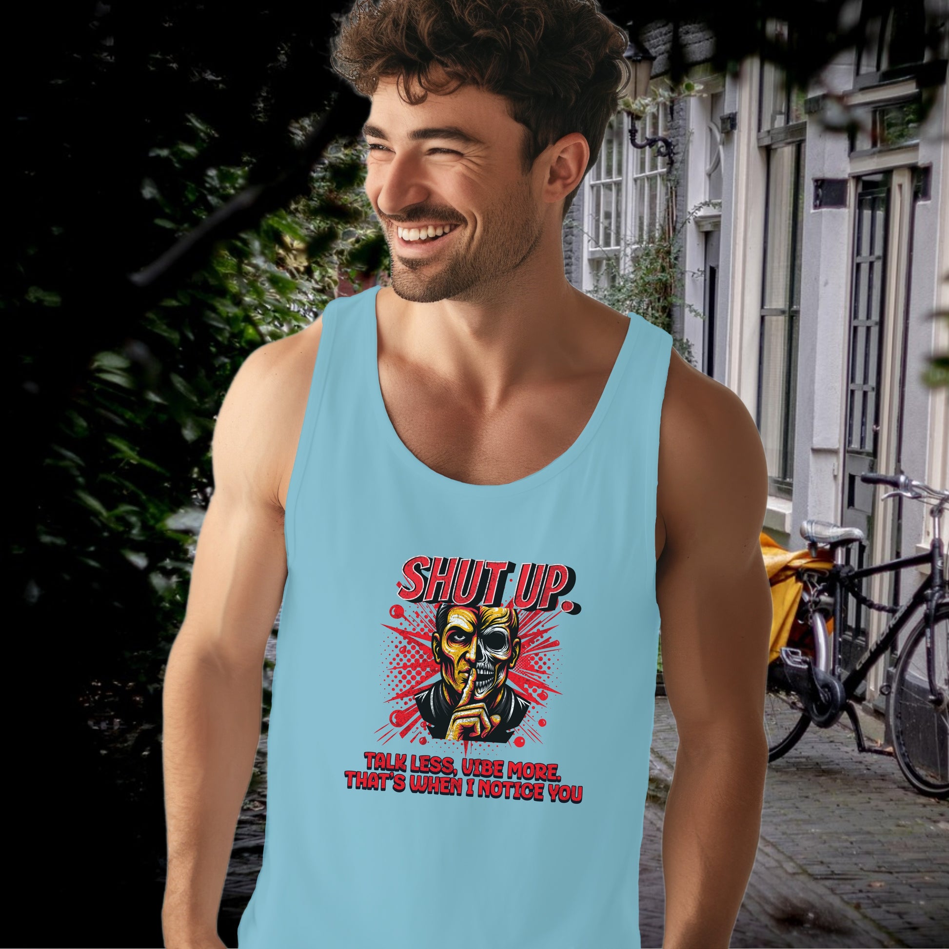 Shut Up Talk Less Use More Graphic Tank product
