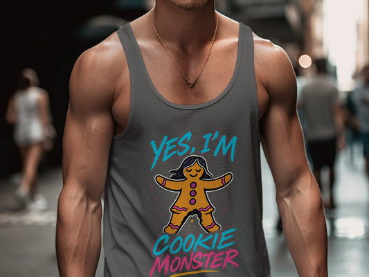Yes I'm Cookie Monster with Gingerbread Tank Top product