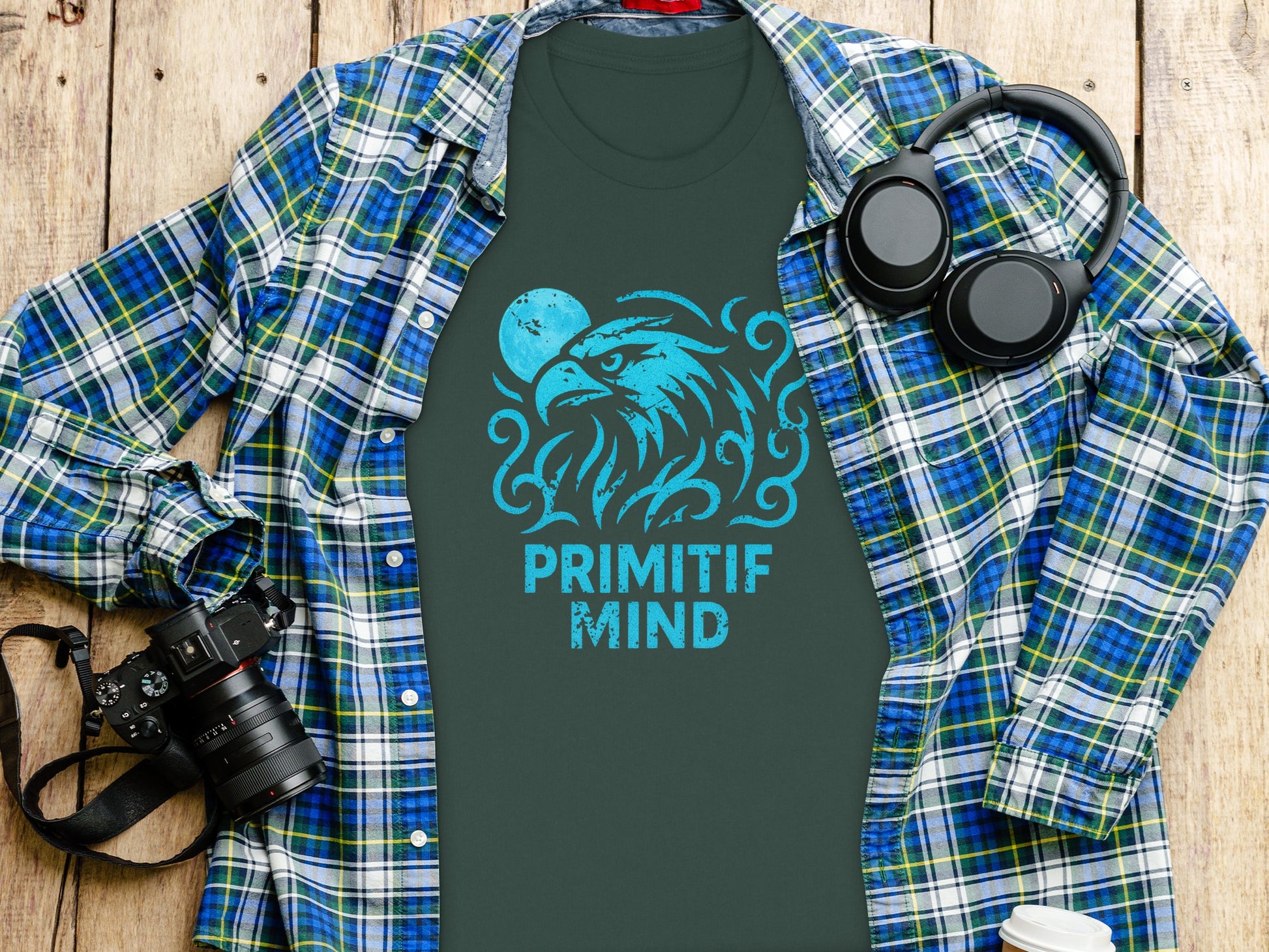 Primotif Mind Graphic Eagle T-Shirt Unique Style product
