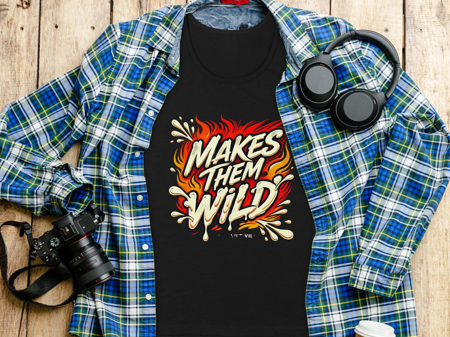 Makes Them Wild Graphic Black T-Shirt product type