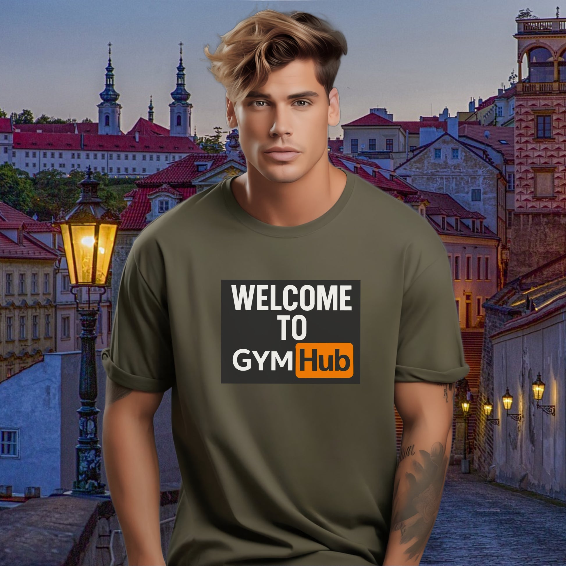 WELCOME TO GYM HUB stylish t-shirt product type