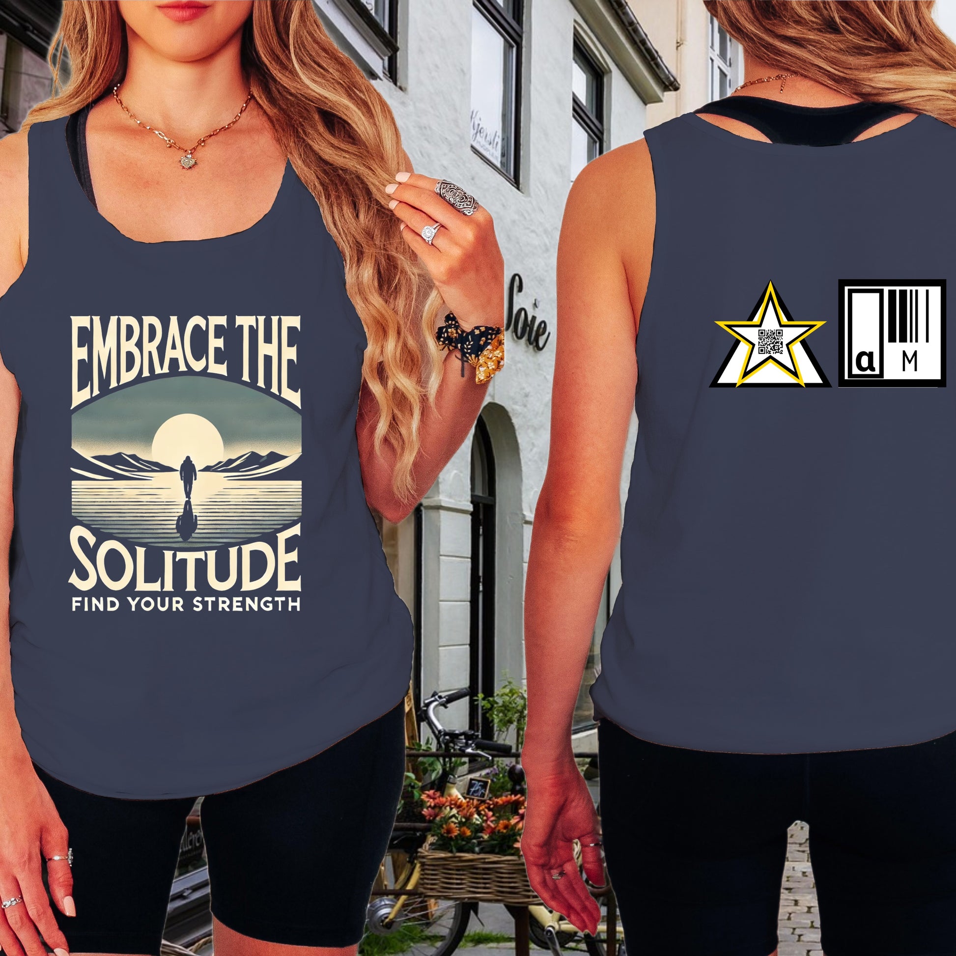 Embrace The Solitude Find Strength Graphic Tank product type