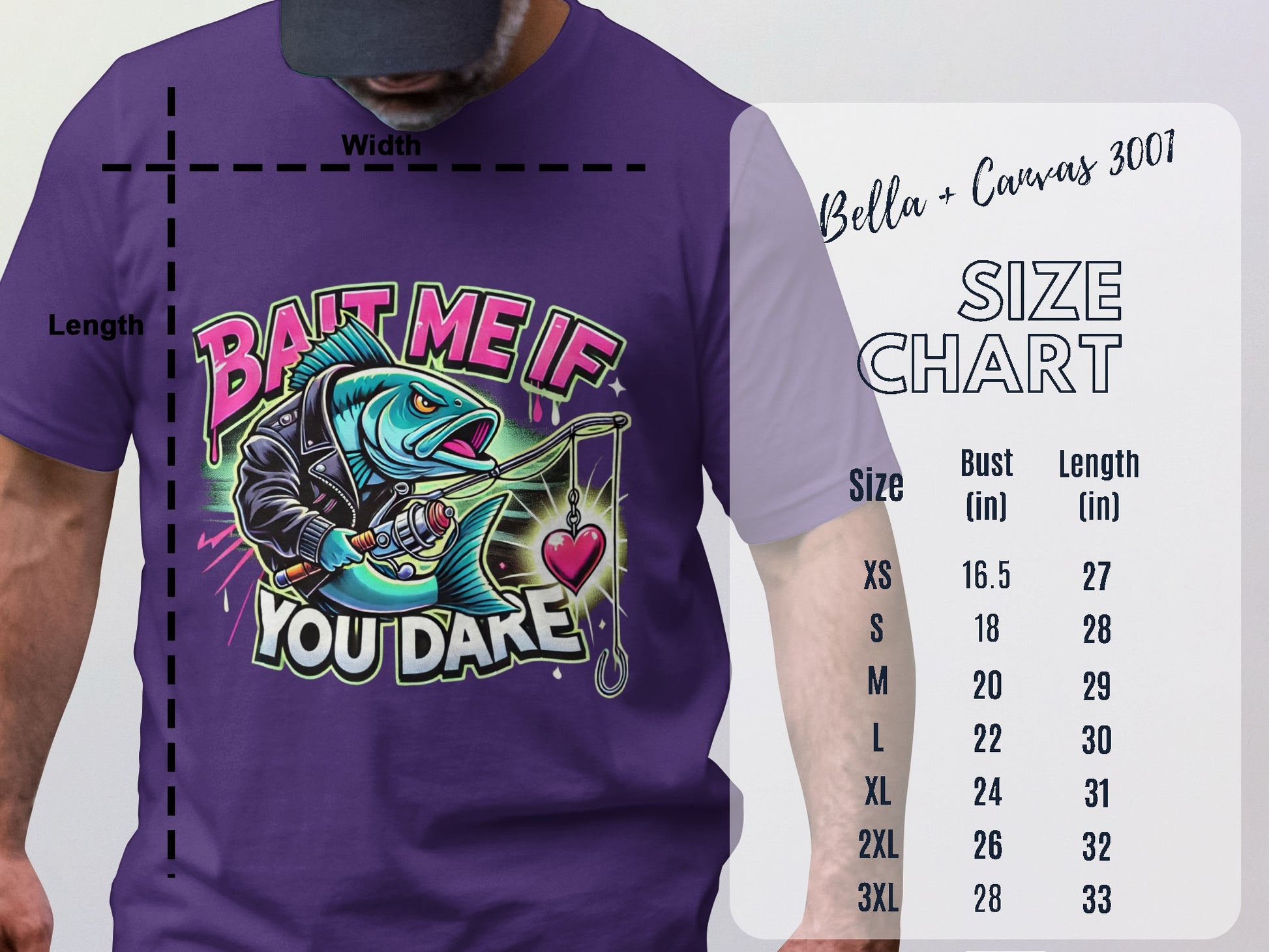 Bait Me If You Dare Graphic Purple T-shirt product