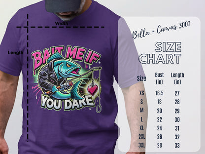 Bait Me If You Dare Graphic Purple T-shirt product