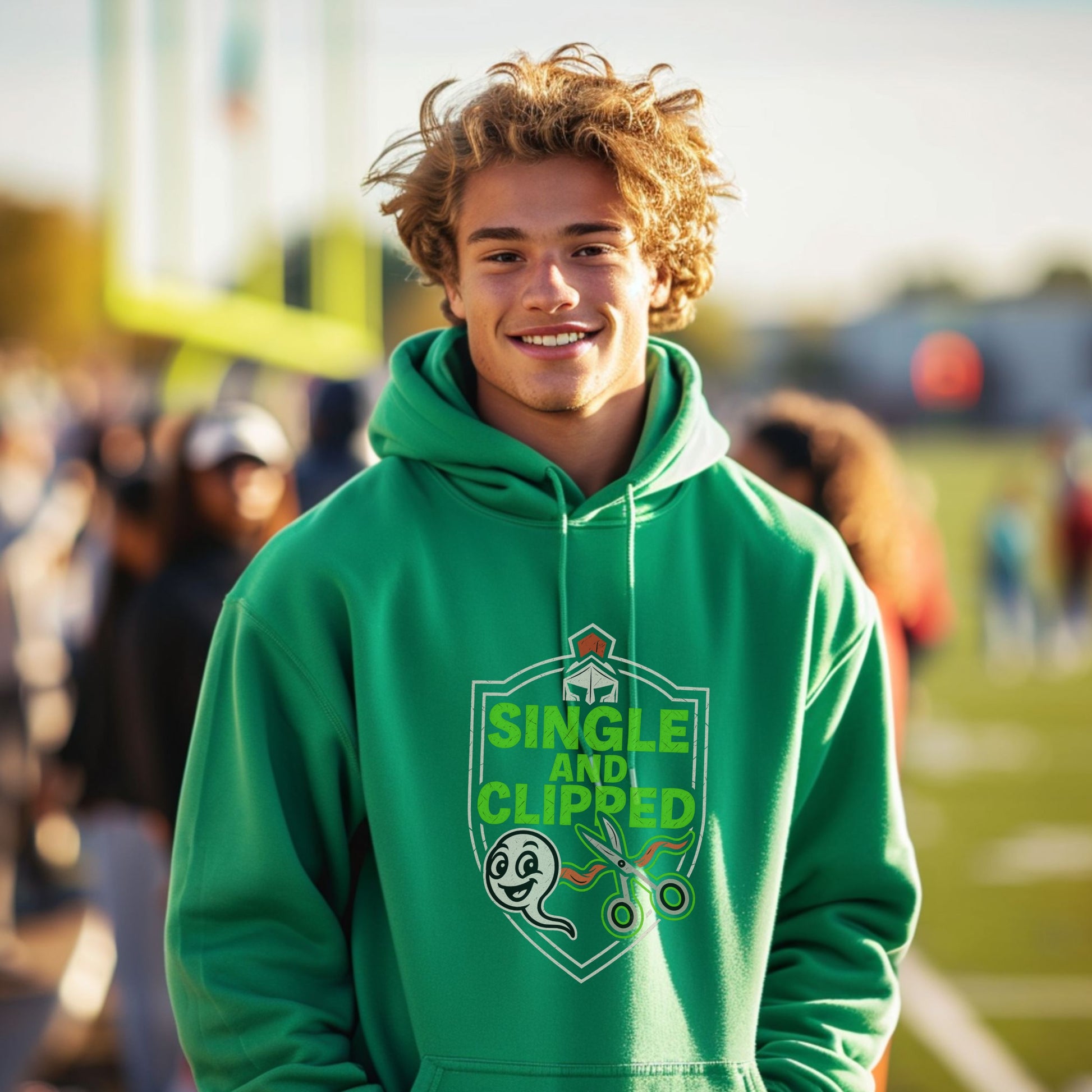 Vibrant Green Single and Clipped Hoodie product type