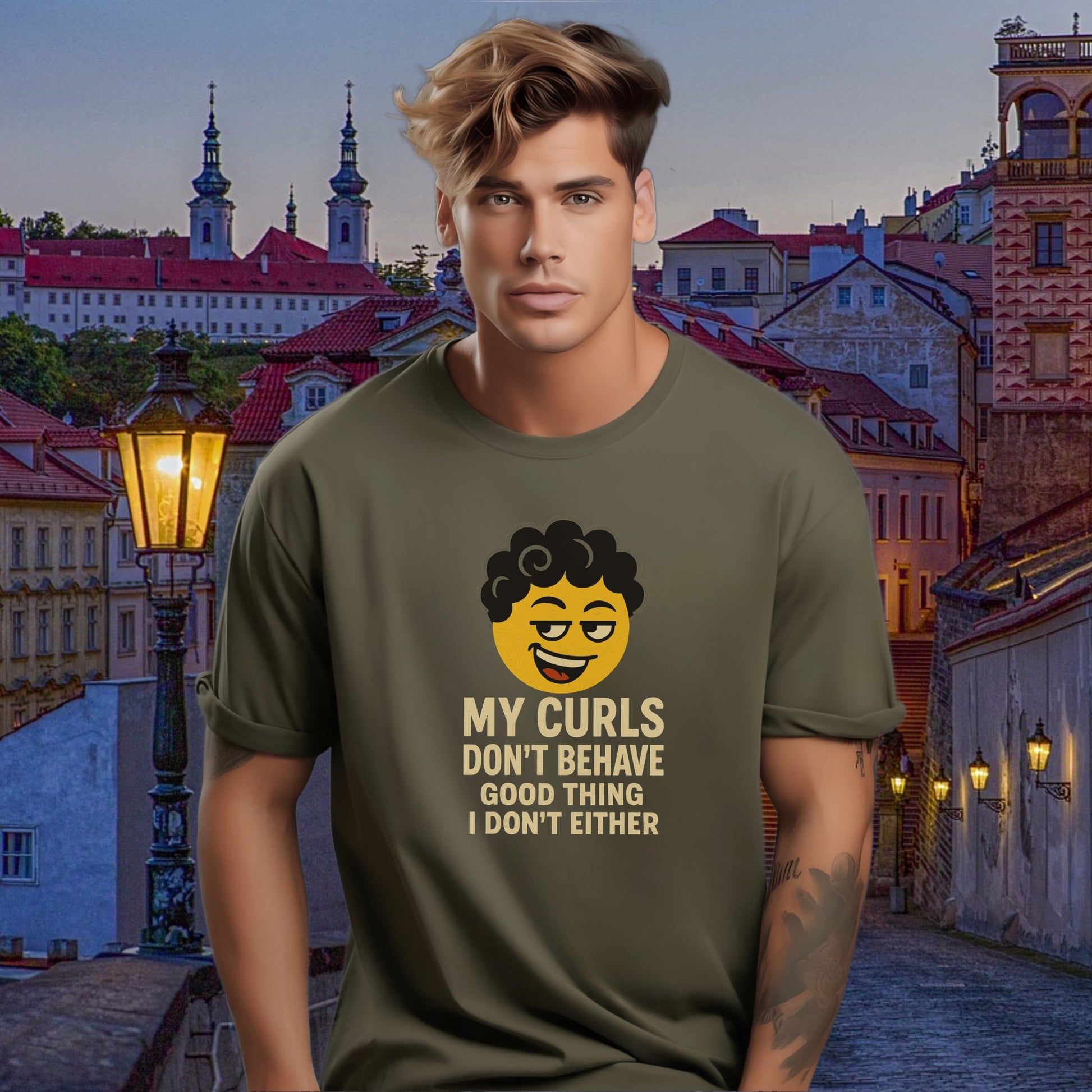 My Curls Don't Behave Funny Graphic TShirt product type