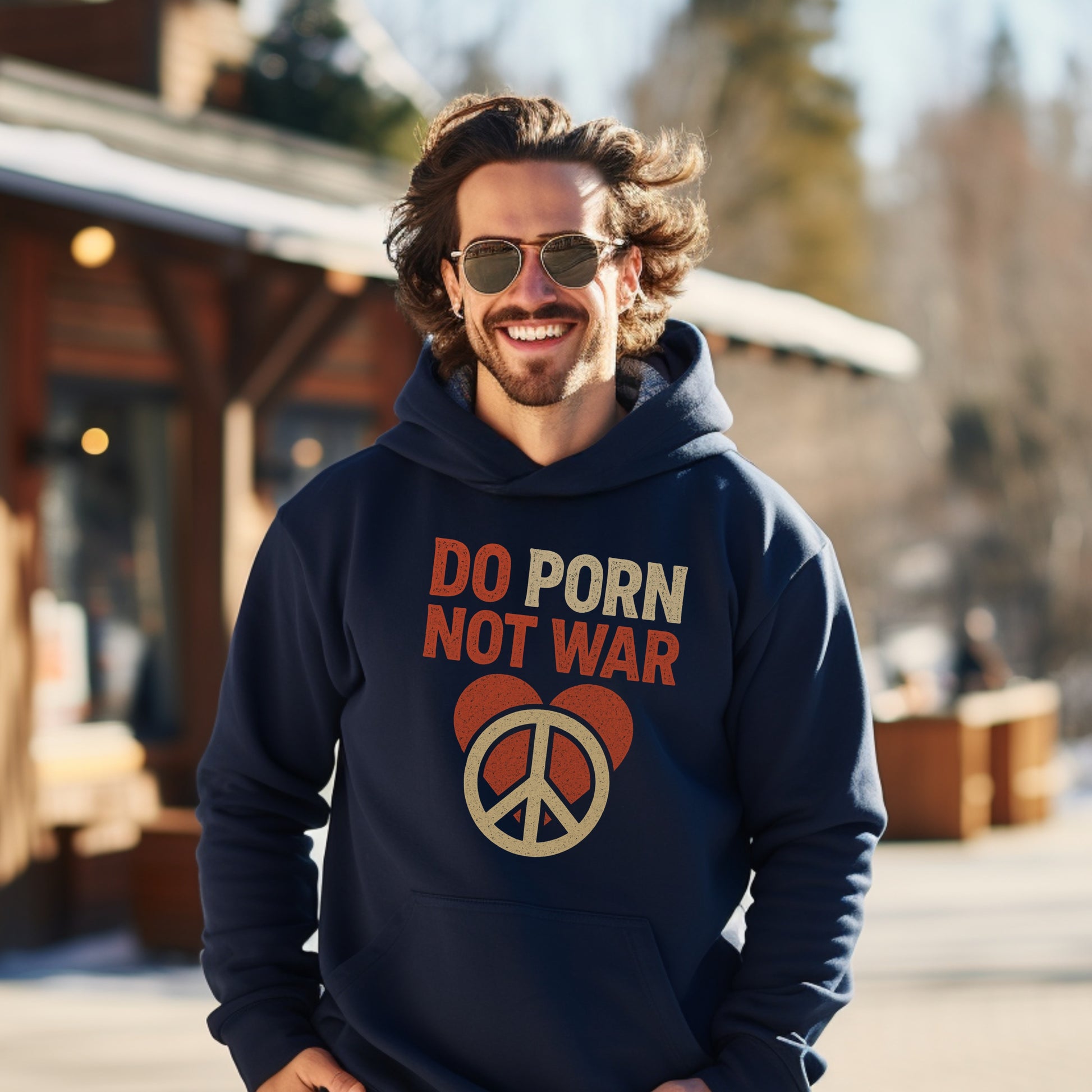 Do Porn Not War Graphic Hoodie Product