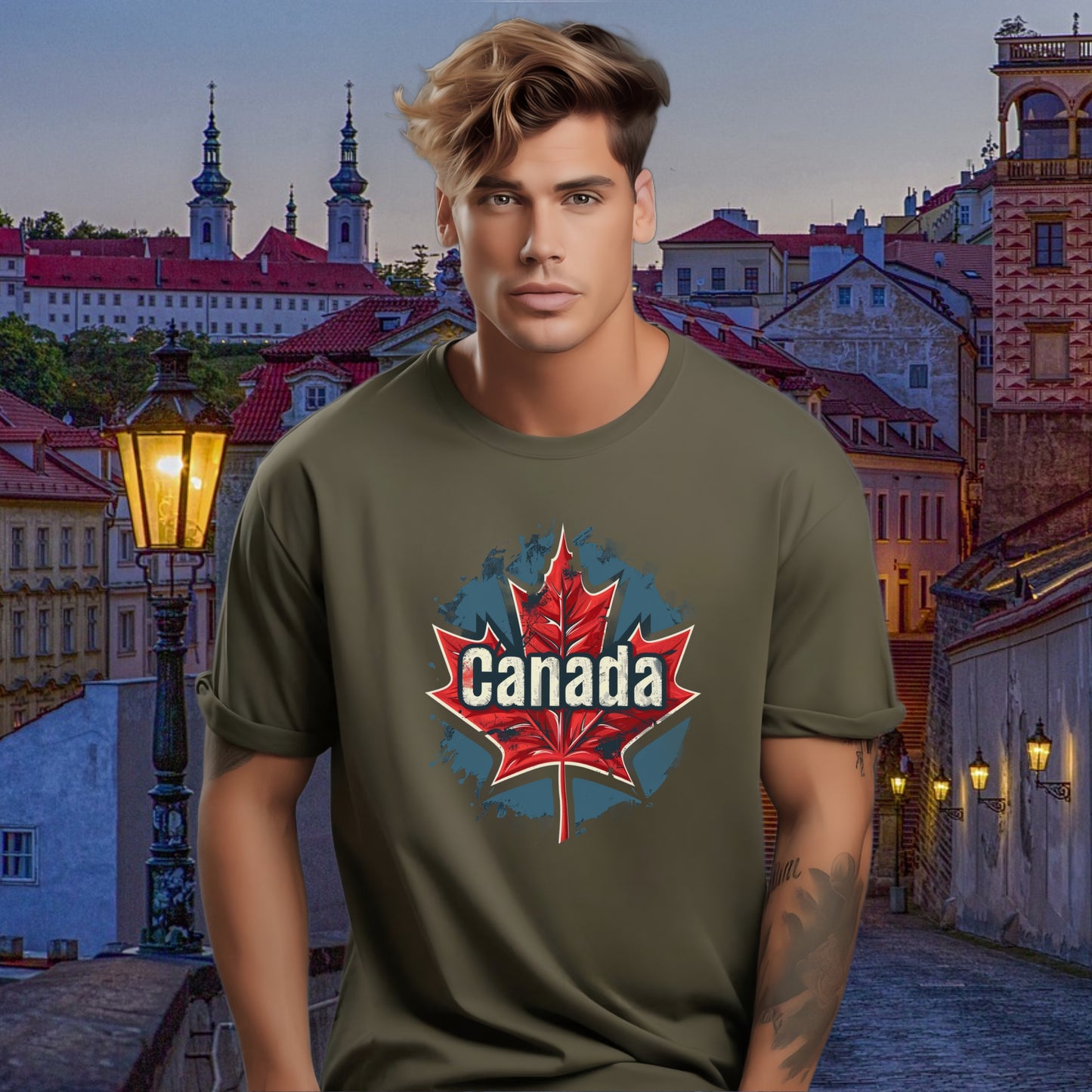 Stylish Canada Maple Leaf Graphic T-Shirt product type