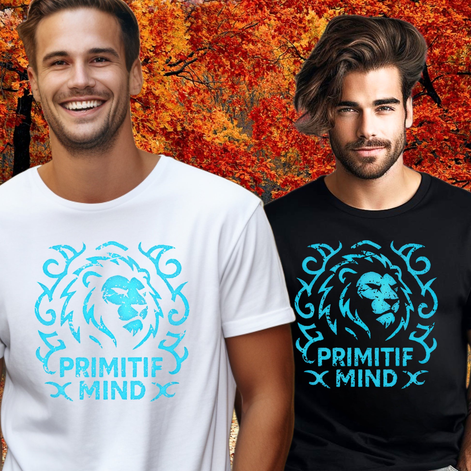 Primitif Mind Lion Design Graphic T-Shirt product