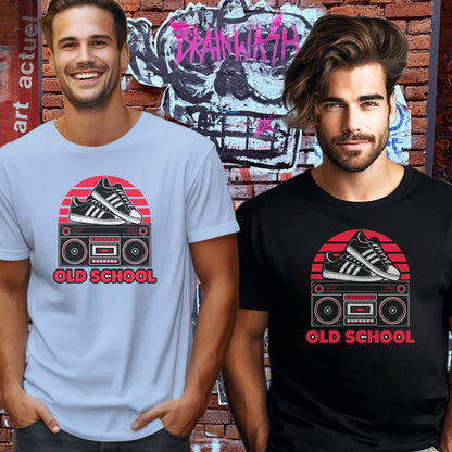 Old School Retro Boombox Graphic Men's T-Shirt