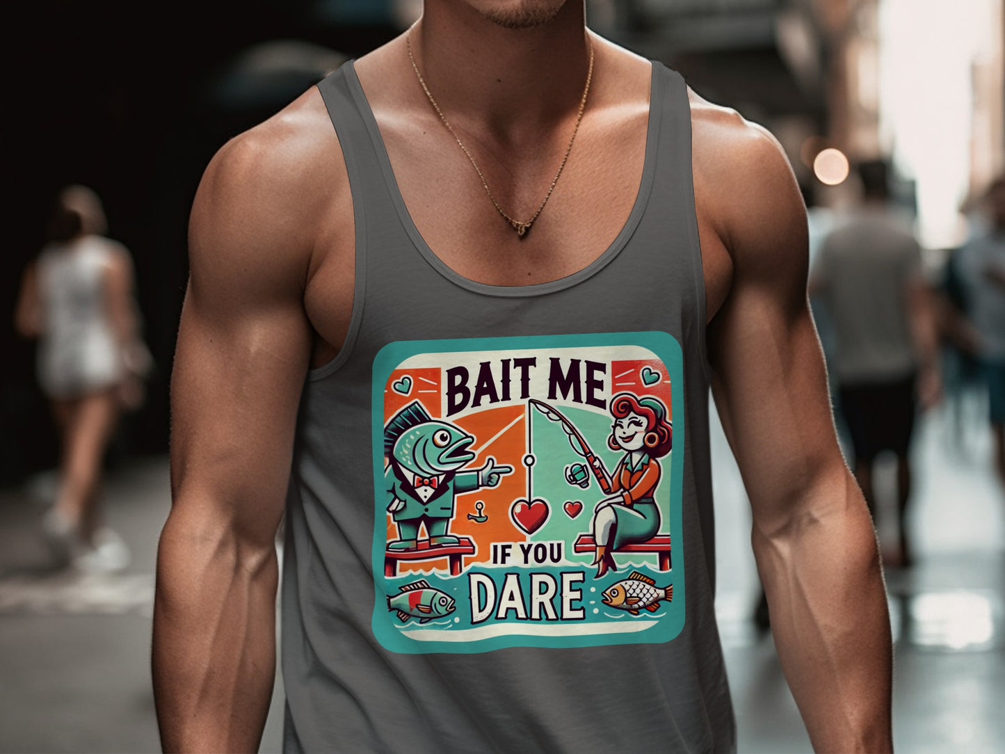 Bait Me If You Dare Print Graphic Tank Top Product