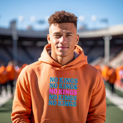 No Kings Graphic Design Hoodie for Casual Wear