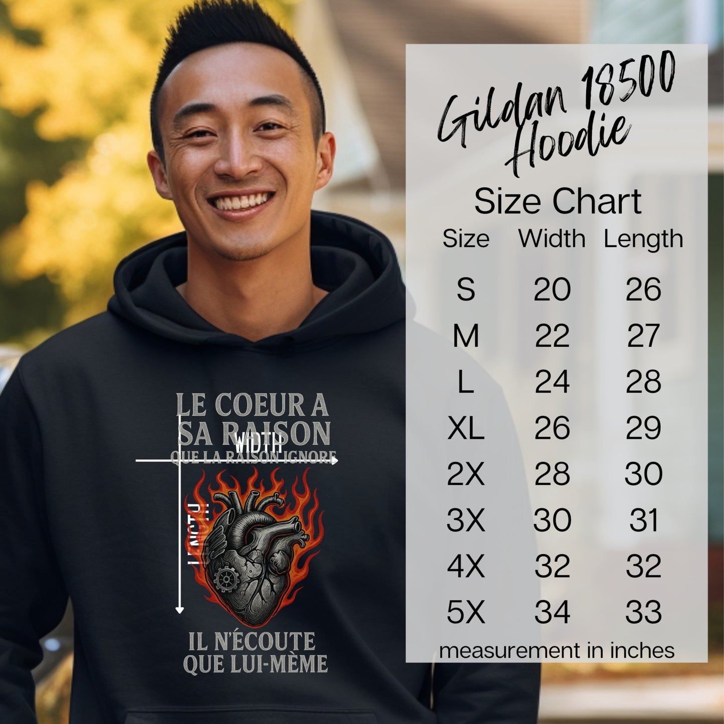 Le Coeur A Sa Raison Hoodie