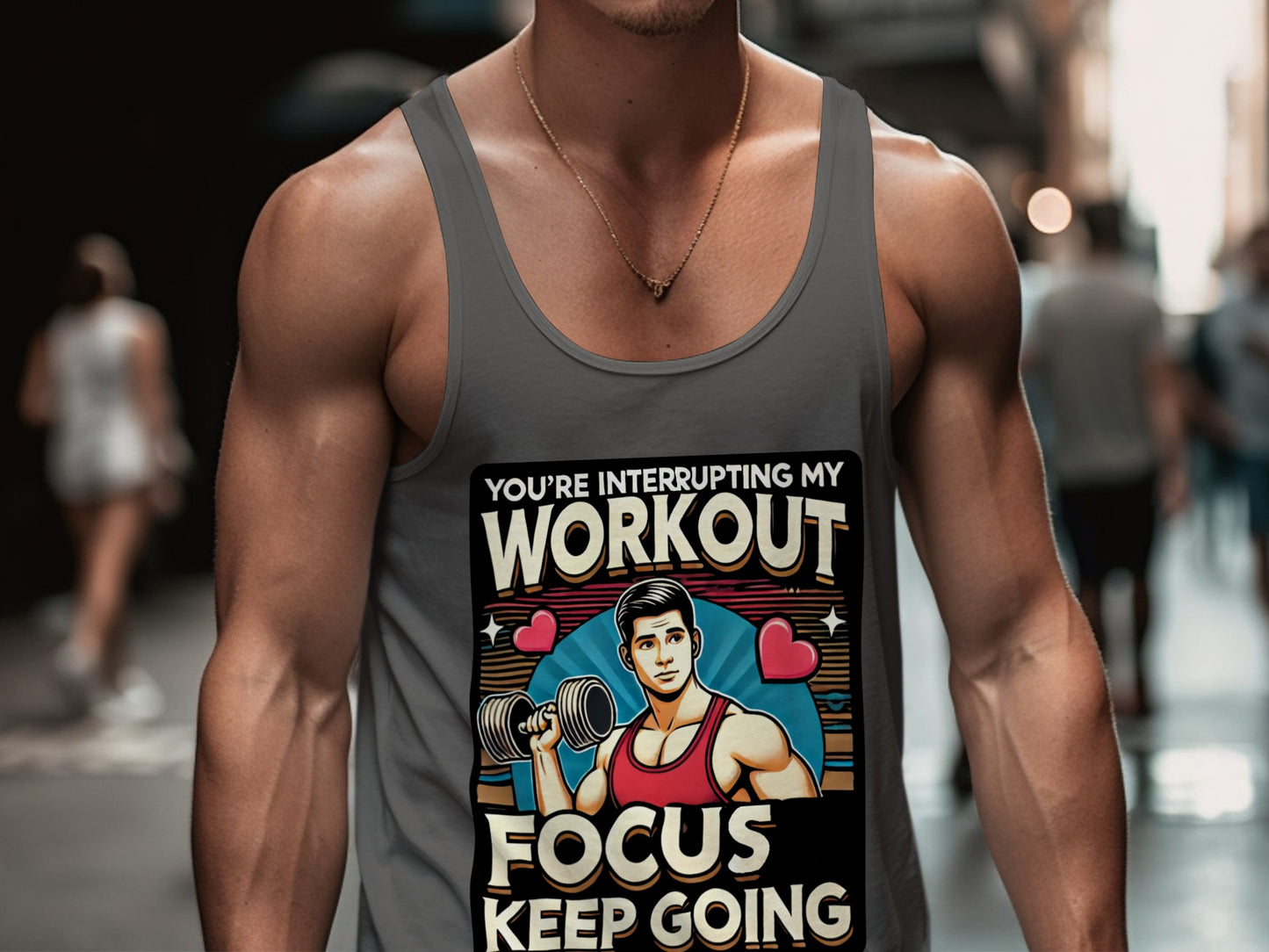 You're Interrupting My Workout Focus Keep Going tank product