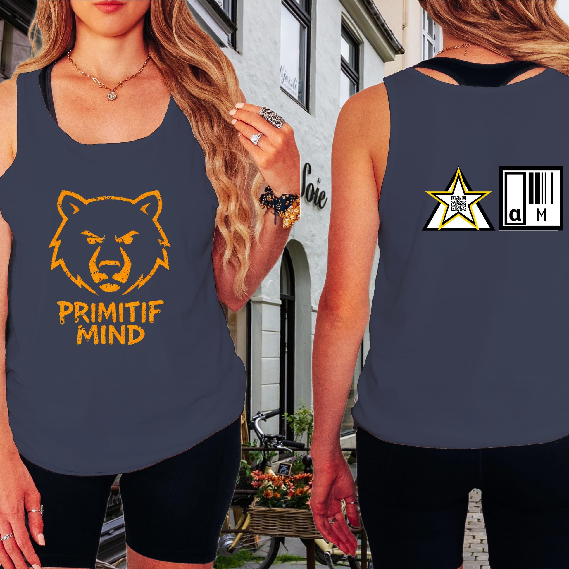 Primitif Mind Bear Graphic Design Tank Top product