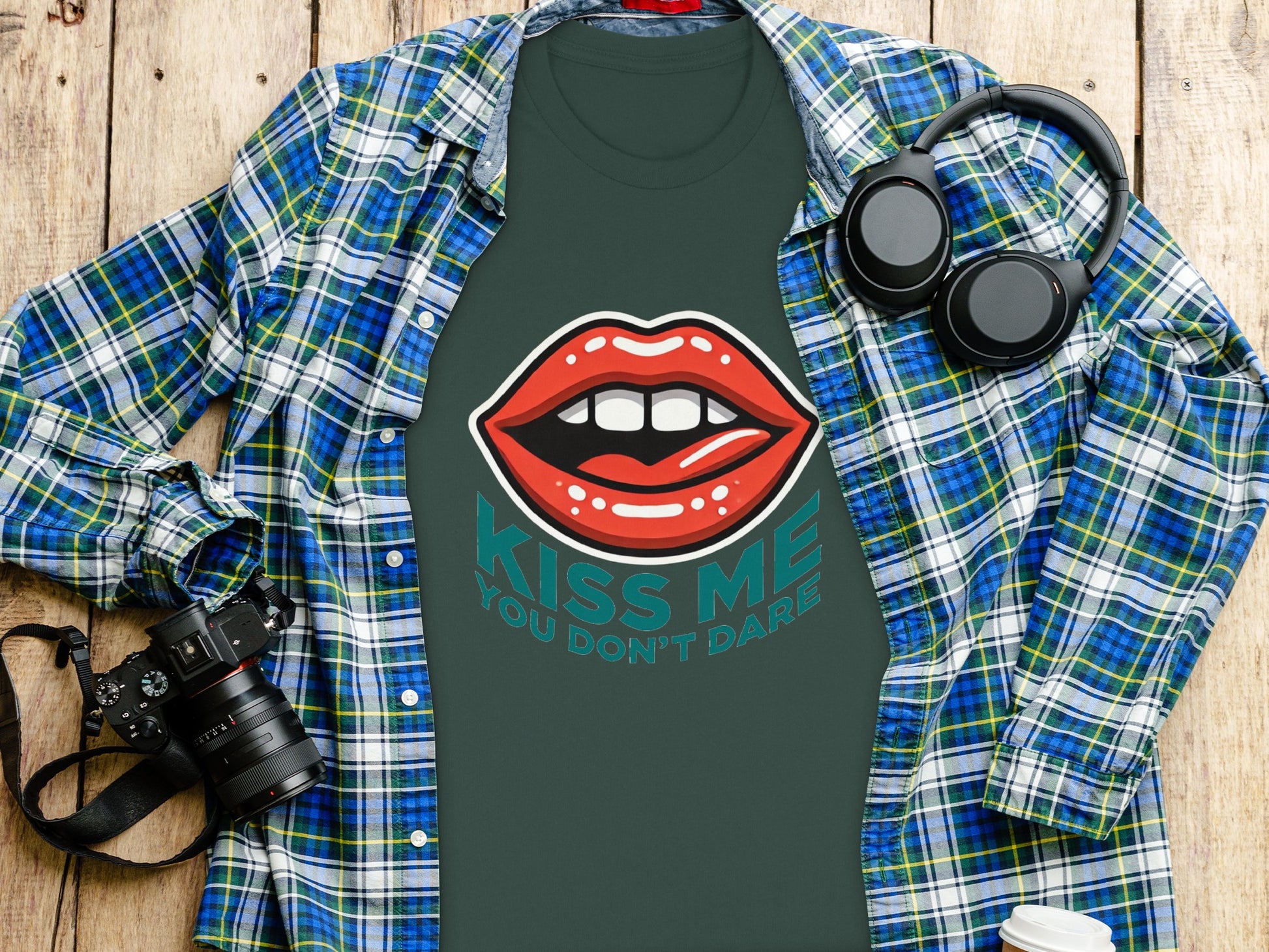 Kiss Me You Don't Dare Graphic T-Shirt product type