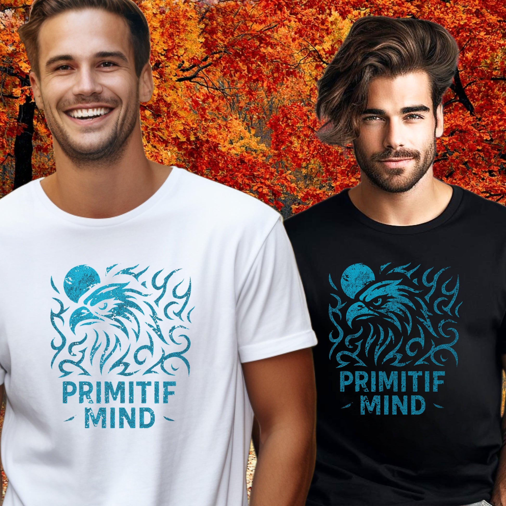 Primtif Mind Eagle Blue Graphic Print Shirt product type