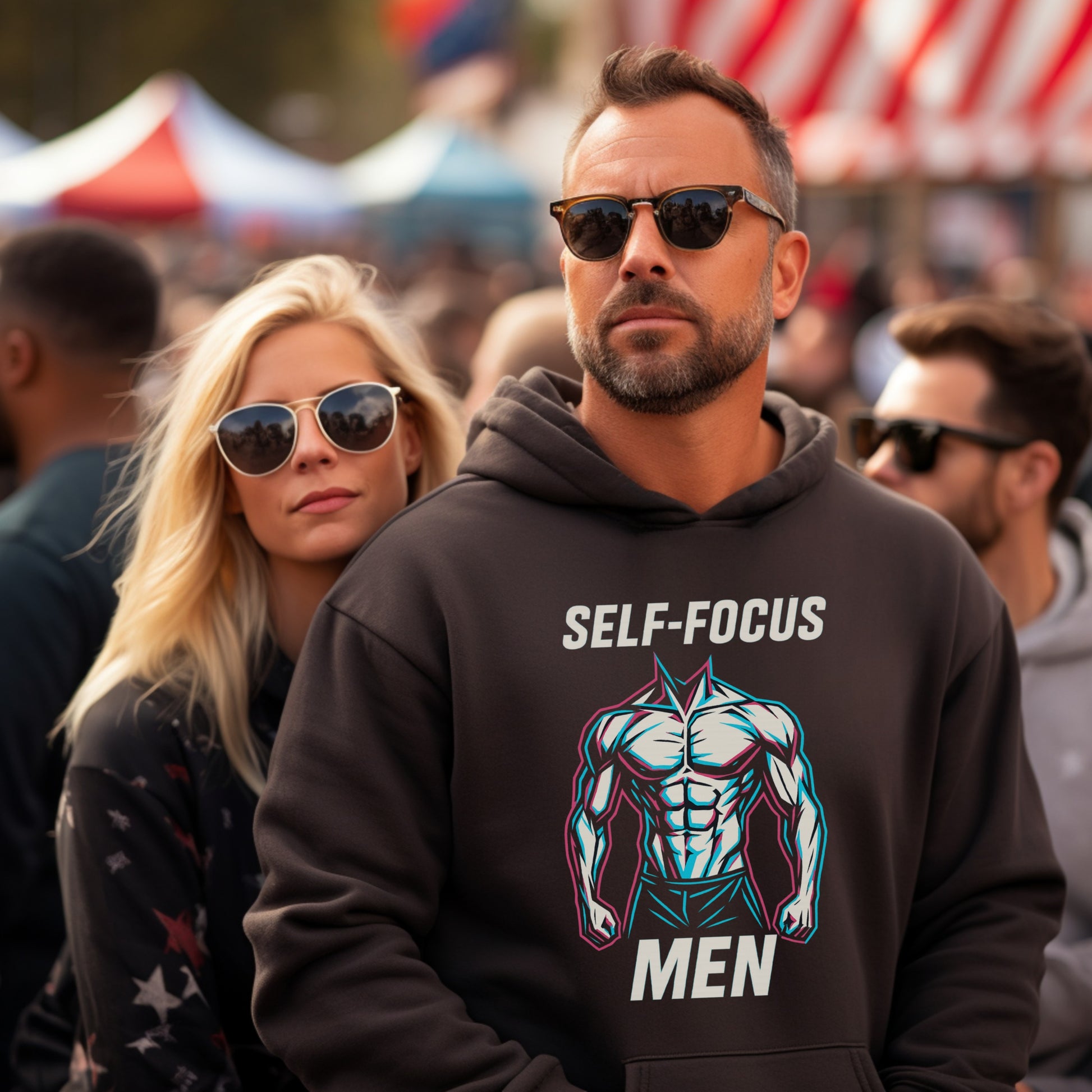 Self-Focus Men Bodybuilding Hoodie product type