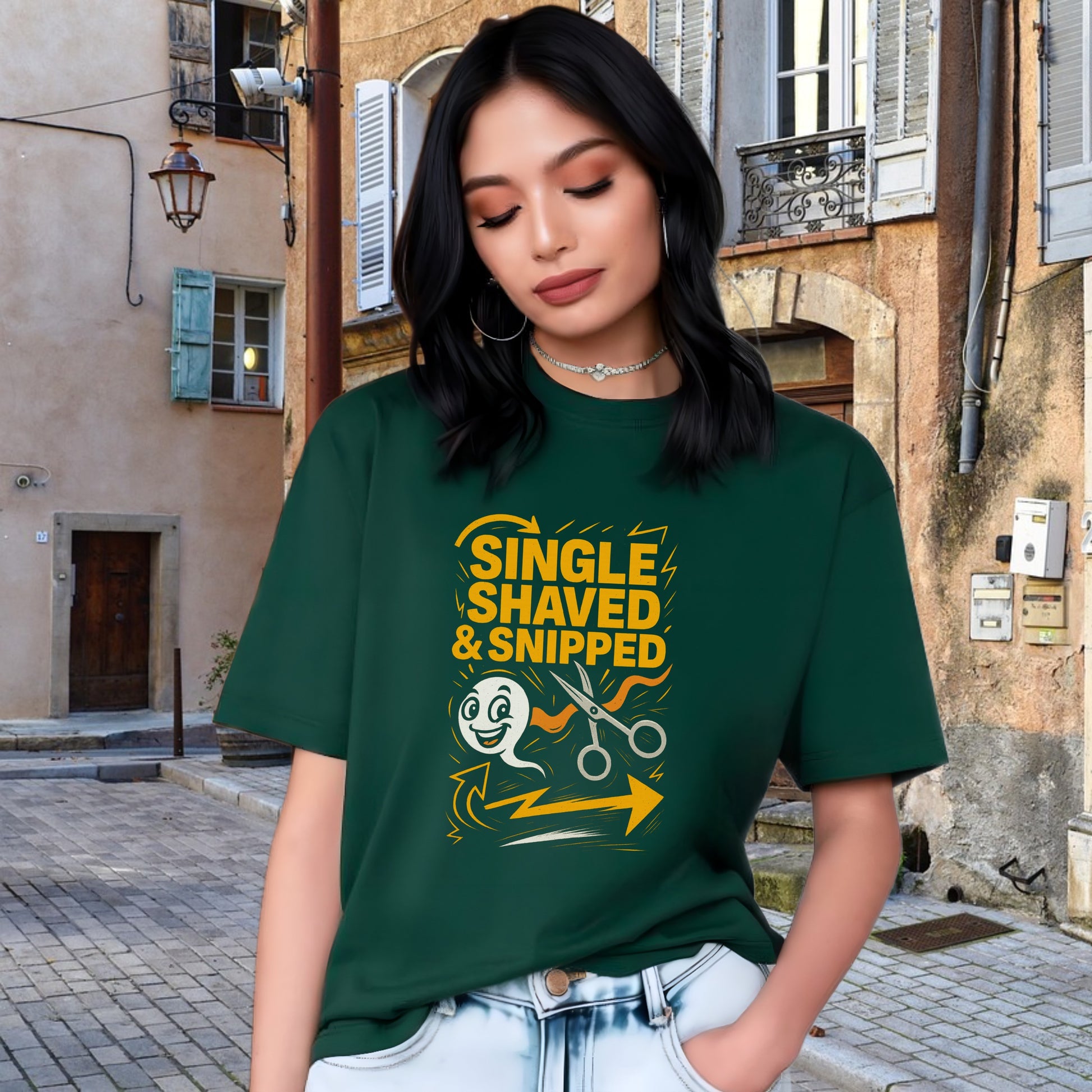 Single Shaved Snipped Funny Graphic T-shirt product