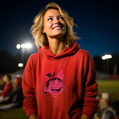 Cheerful Graphic Design Hoodie for Casual Outings