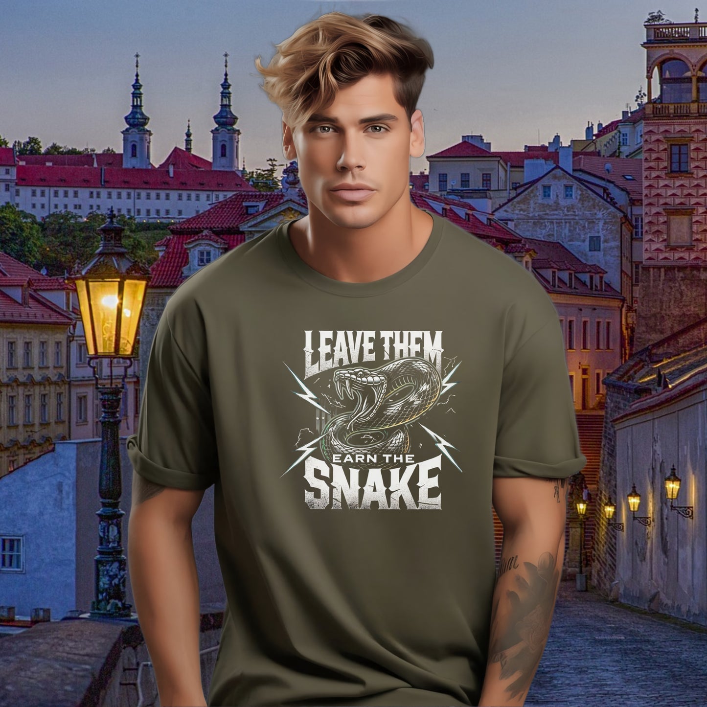 Leave Them Earn the Snake Graphic T-Shirt product type