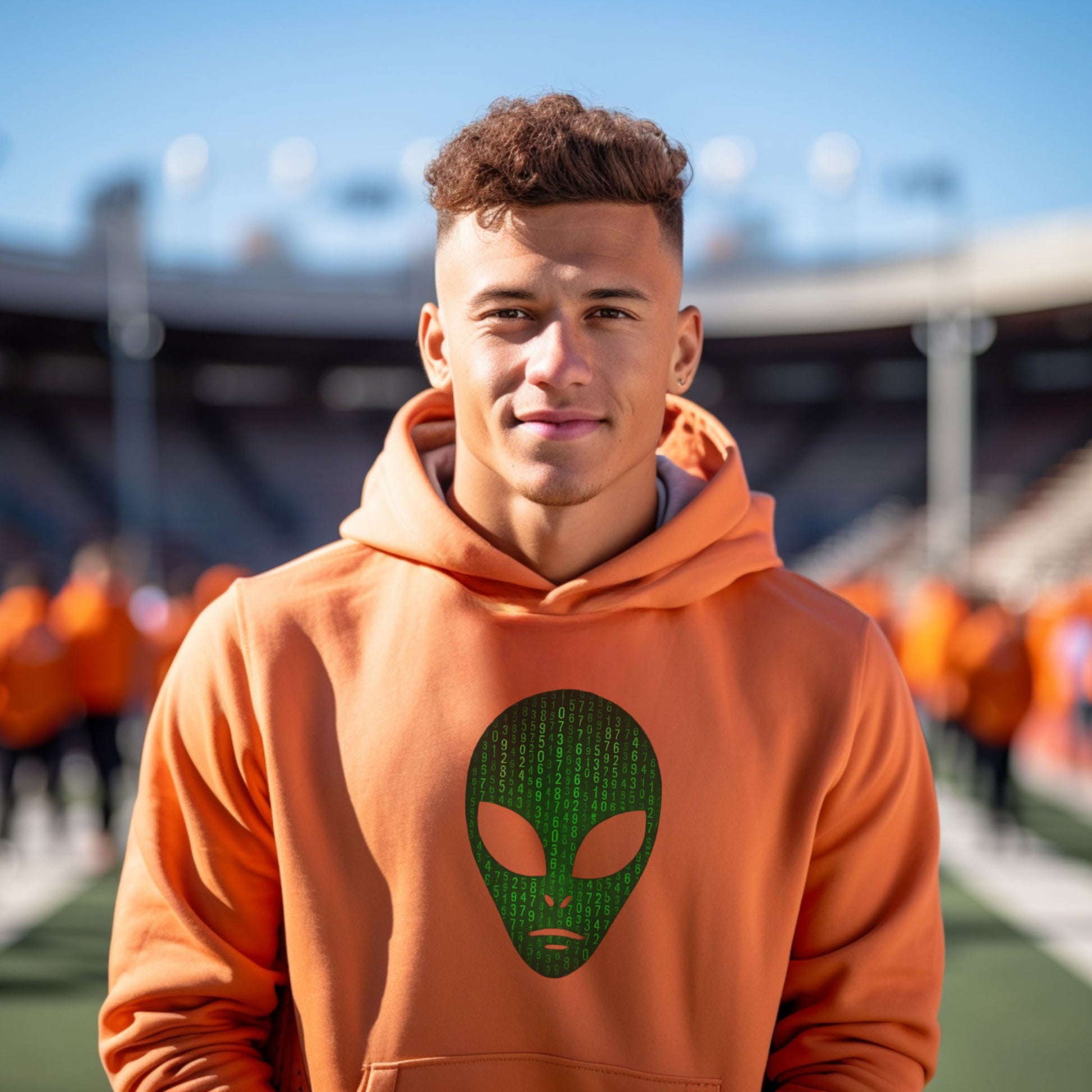 Mysterious Alien Face Hoodie for Casual Wear