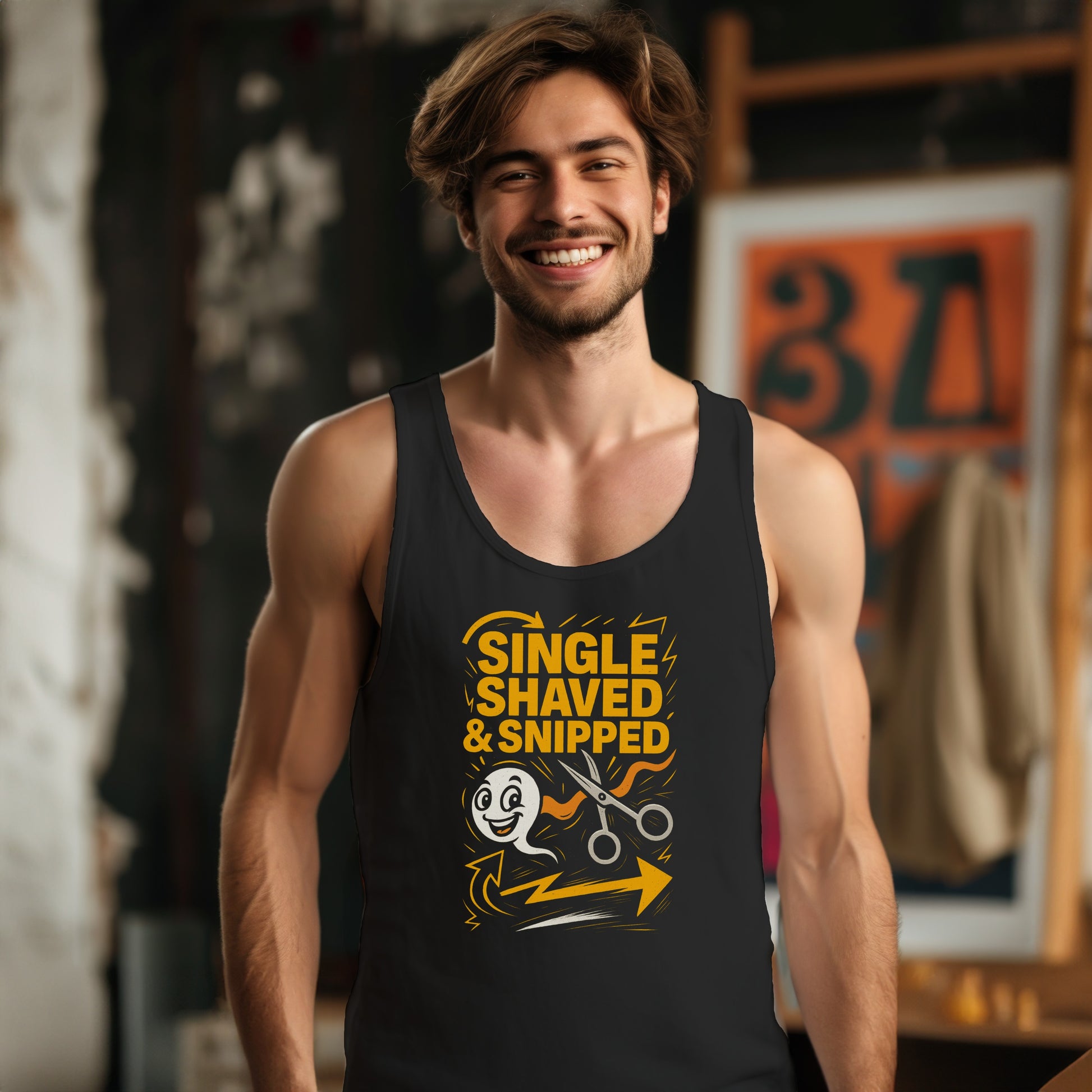 Single Shaved and Snipped Graphic Tank product