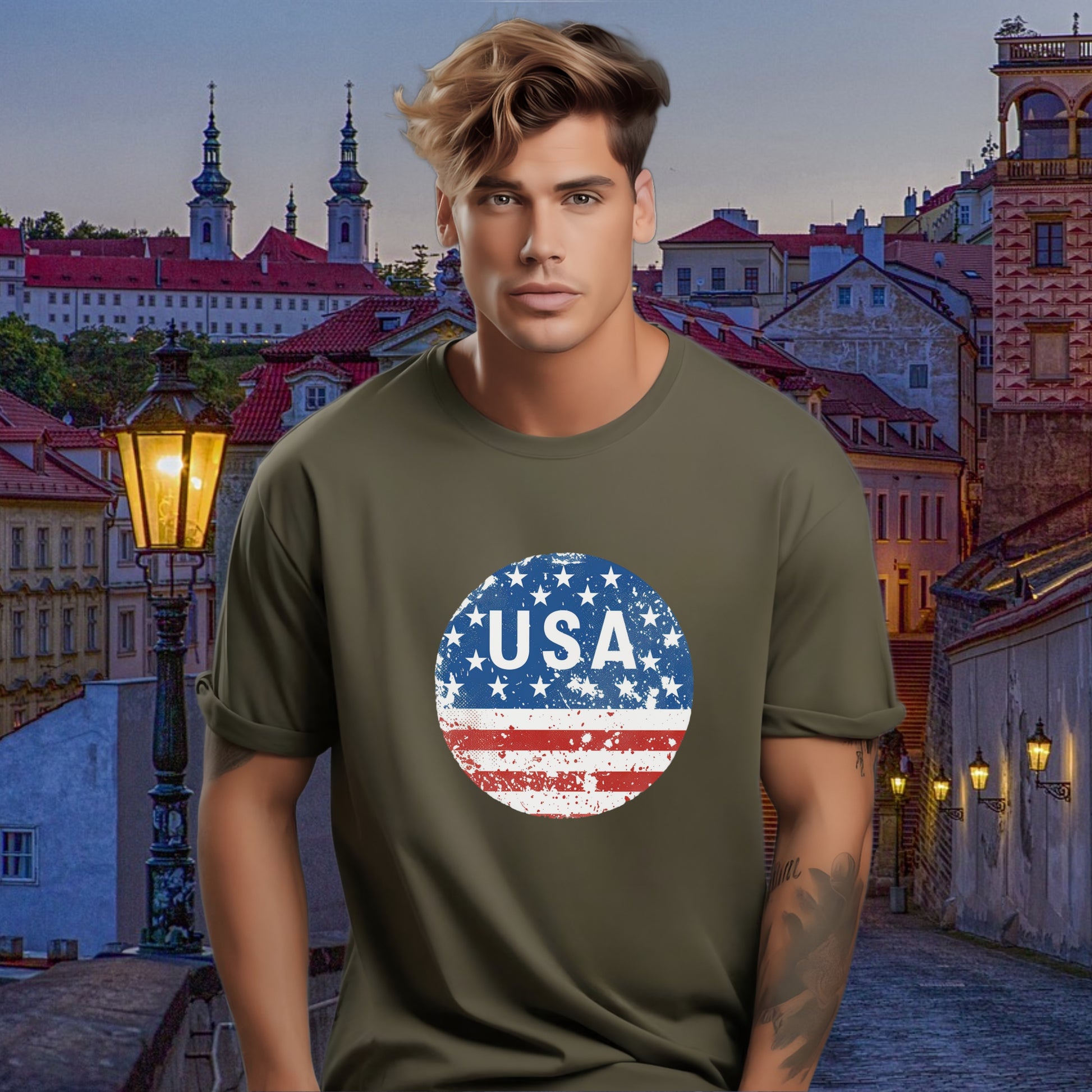 USA Patriotic Graphic Tee Shirt product type