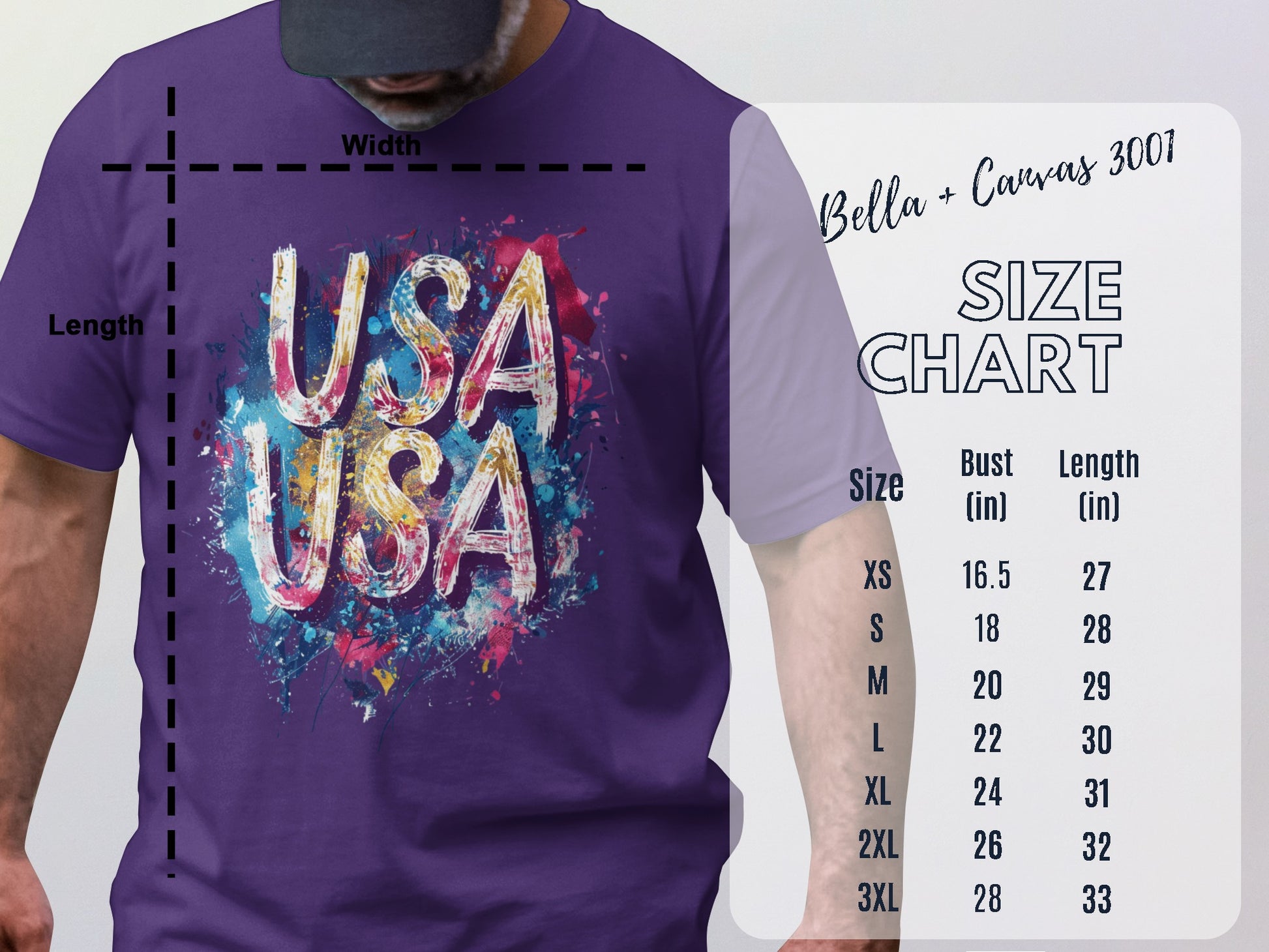 Colorful USA Graphic Shirt for Adults product type
