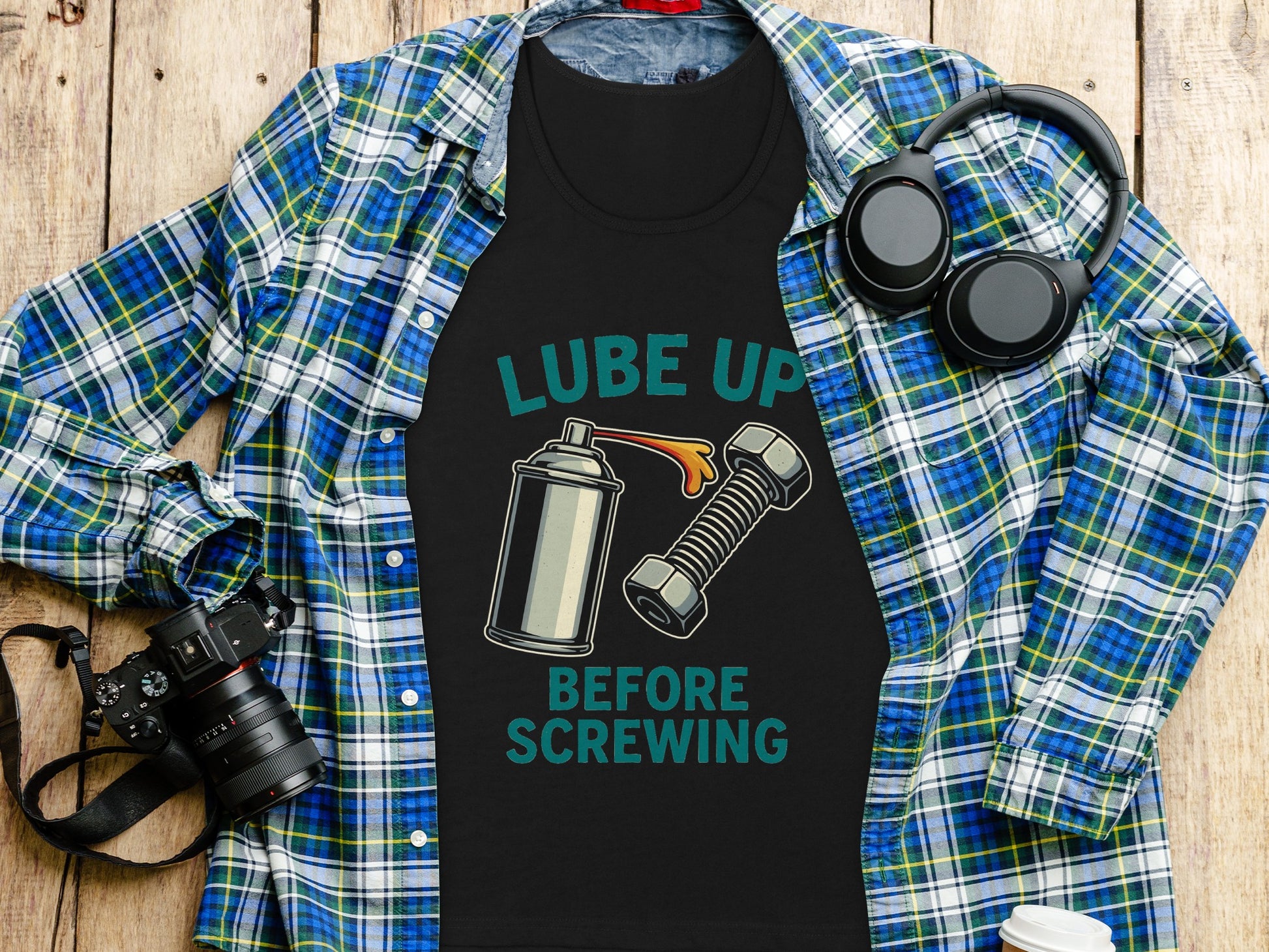 Lube Up Before Screwing Graphic Tee Shirt product