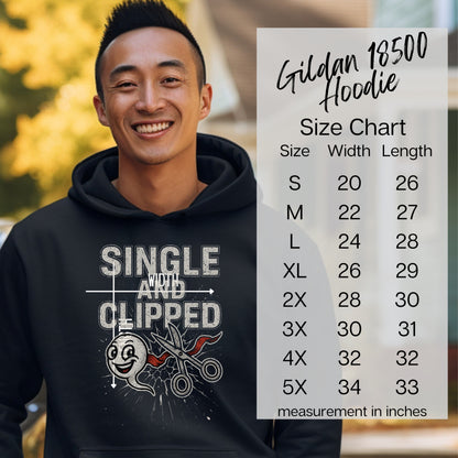 Single and Clipped Gildan 18500 Hoodie product type