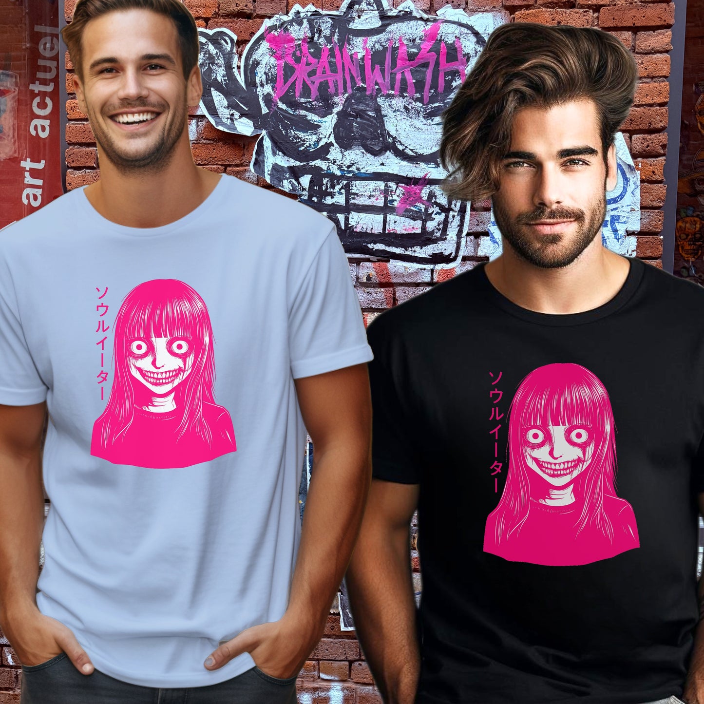 Creepy Pink Face Graphic Shirt