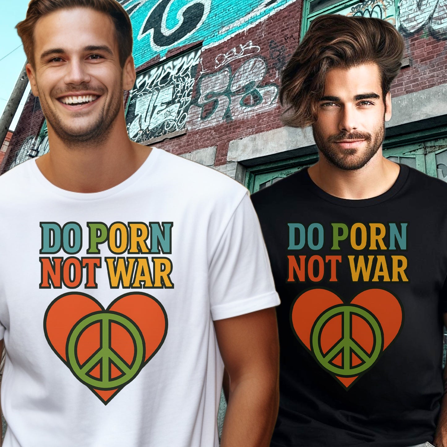 Do Porn Not War Graphic Tee Shirt product type
