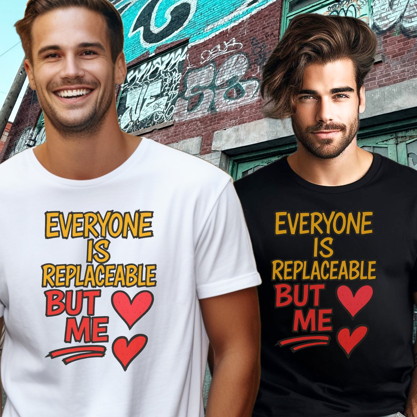 Everyone Is Replaceable But Me Heart T-shirt product type