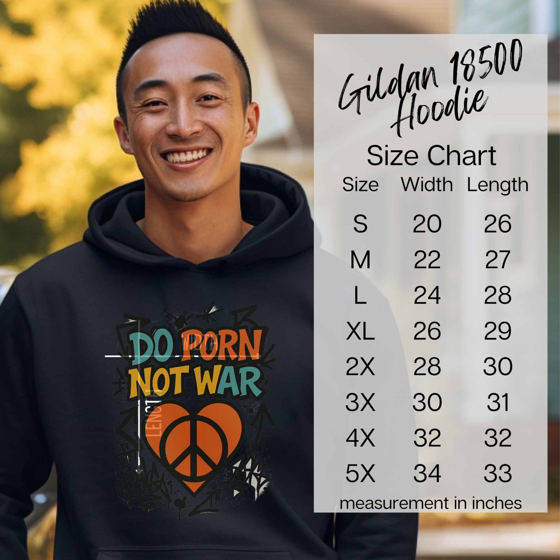 Do Porn Not War Design Gildan 18500 Hoodie product