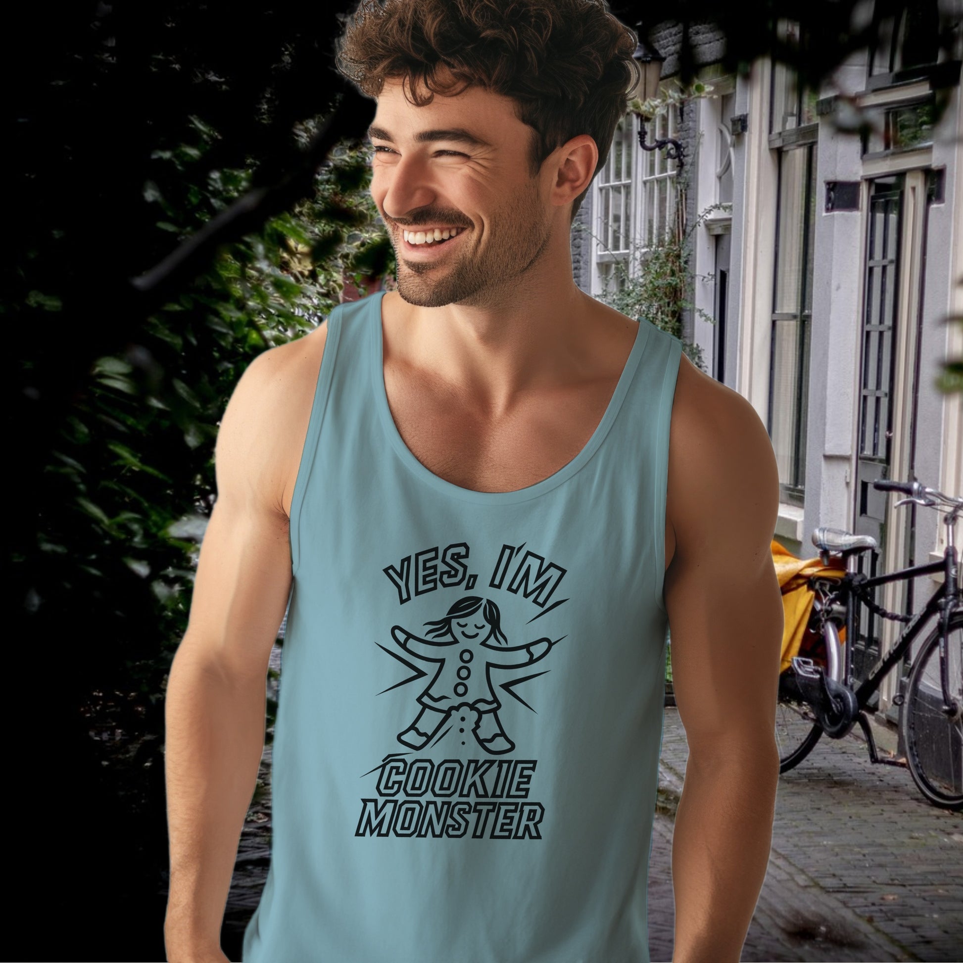 Yes I Am Cookie Monster Funny Tank Top product type
