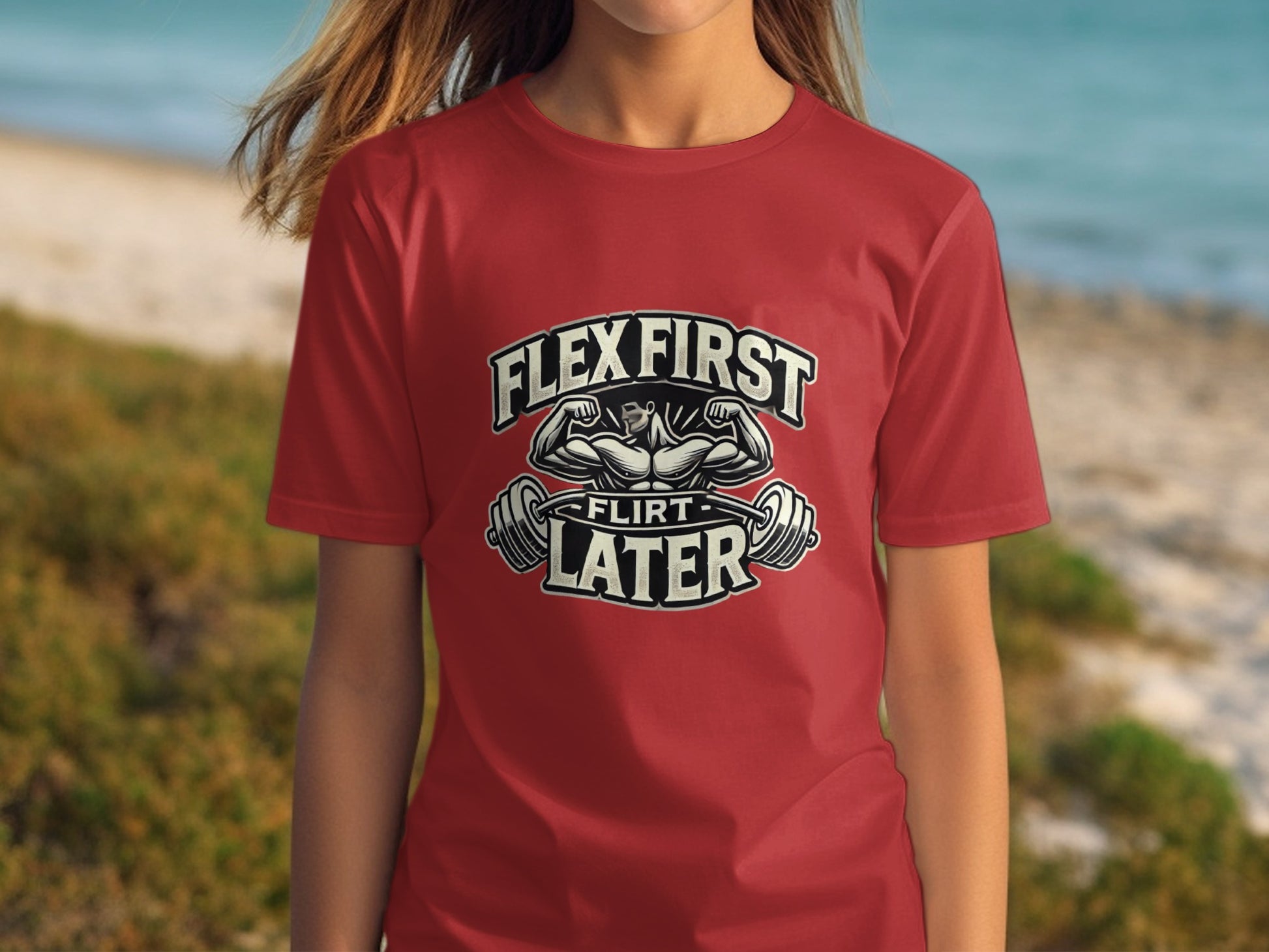 Flex First Flirt Later Graphic Printed T-shirt product