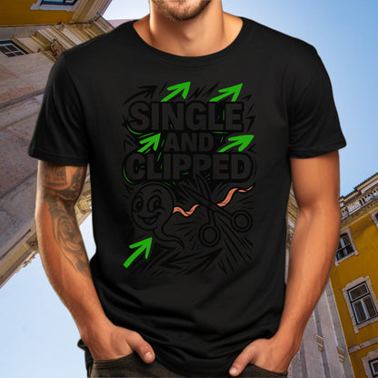 Single And Clipped Graphic Design Tee Shirt product