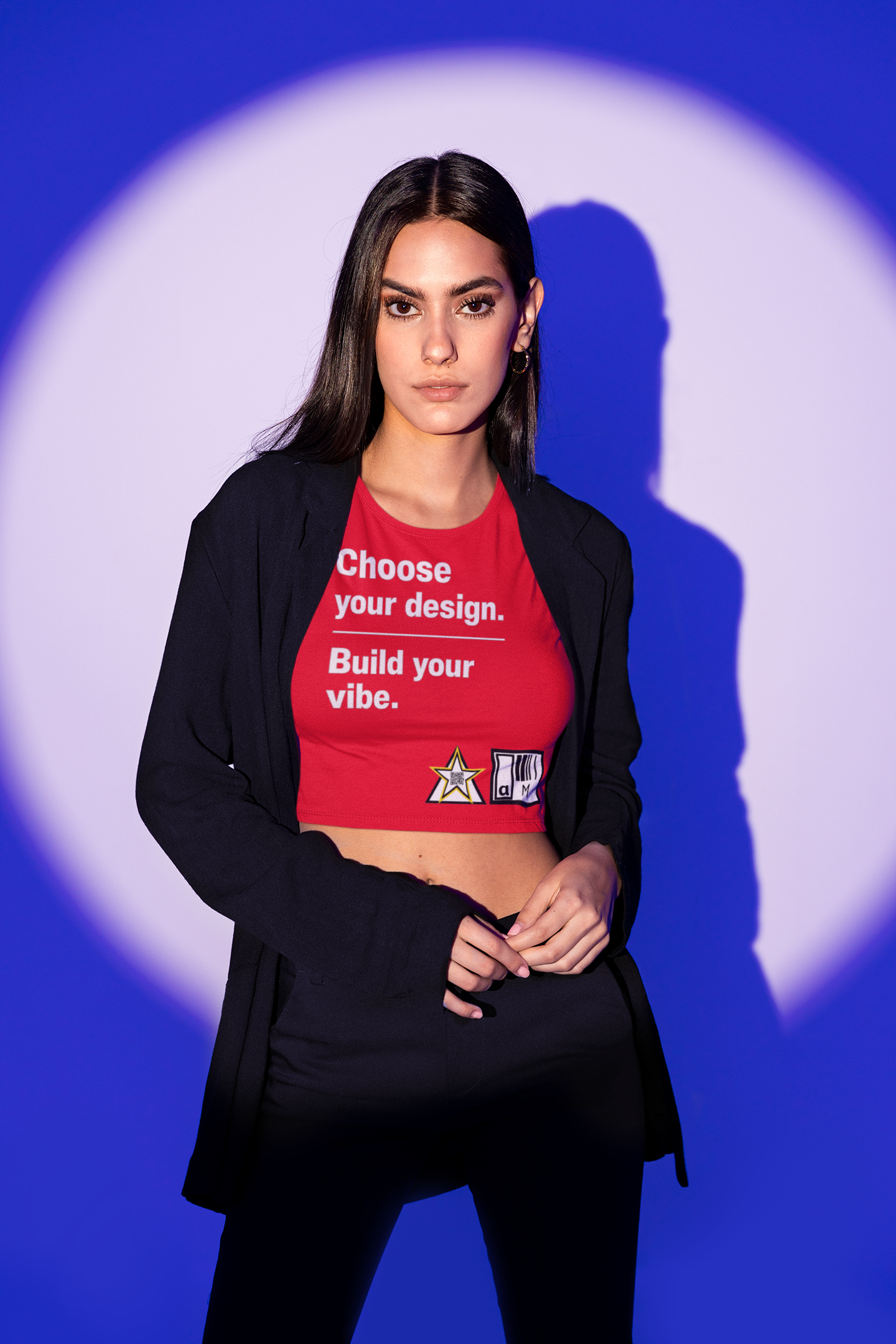 Custom Alpha Crop Top Choose Your Design Build Your Vibe for womens