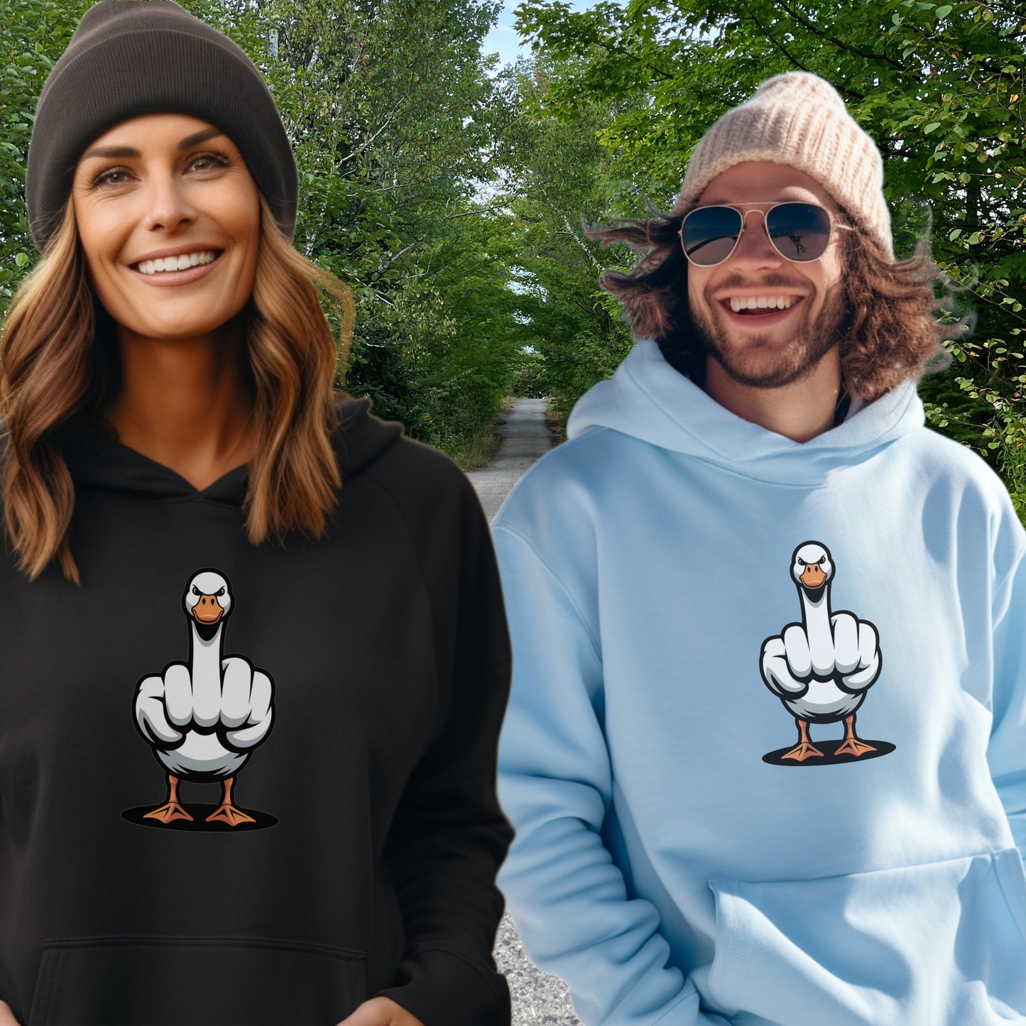 Unique Funny Middle Finger Duck Hoodie Product