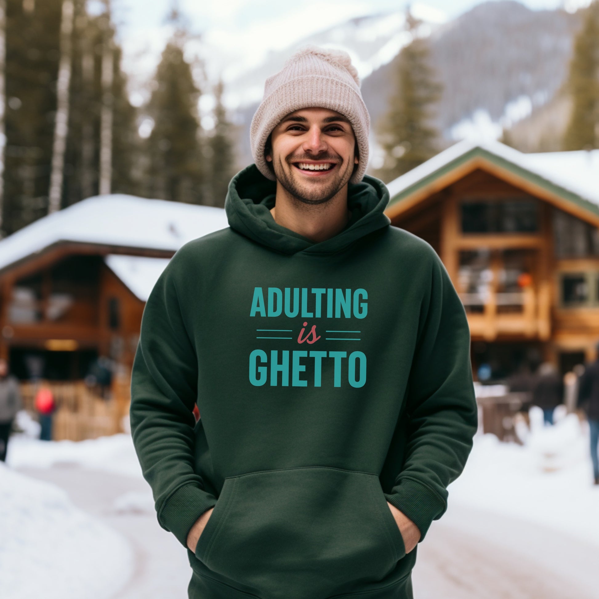 Adulting is Ghetto Hoodie Product