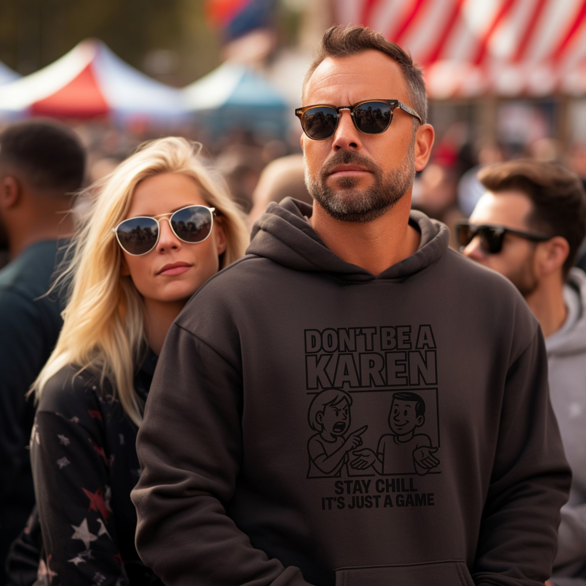 Don't Be A Karen Stay Chill It's Just A Game hoodie product