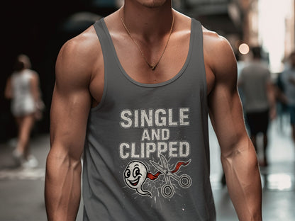 Single And Clipped Graphic Design Tank Top product