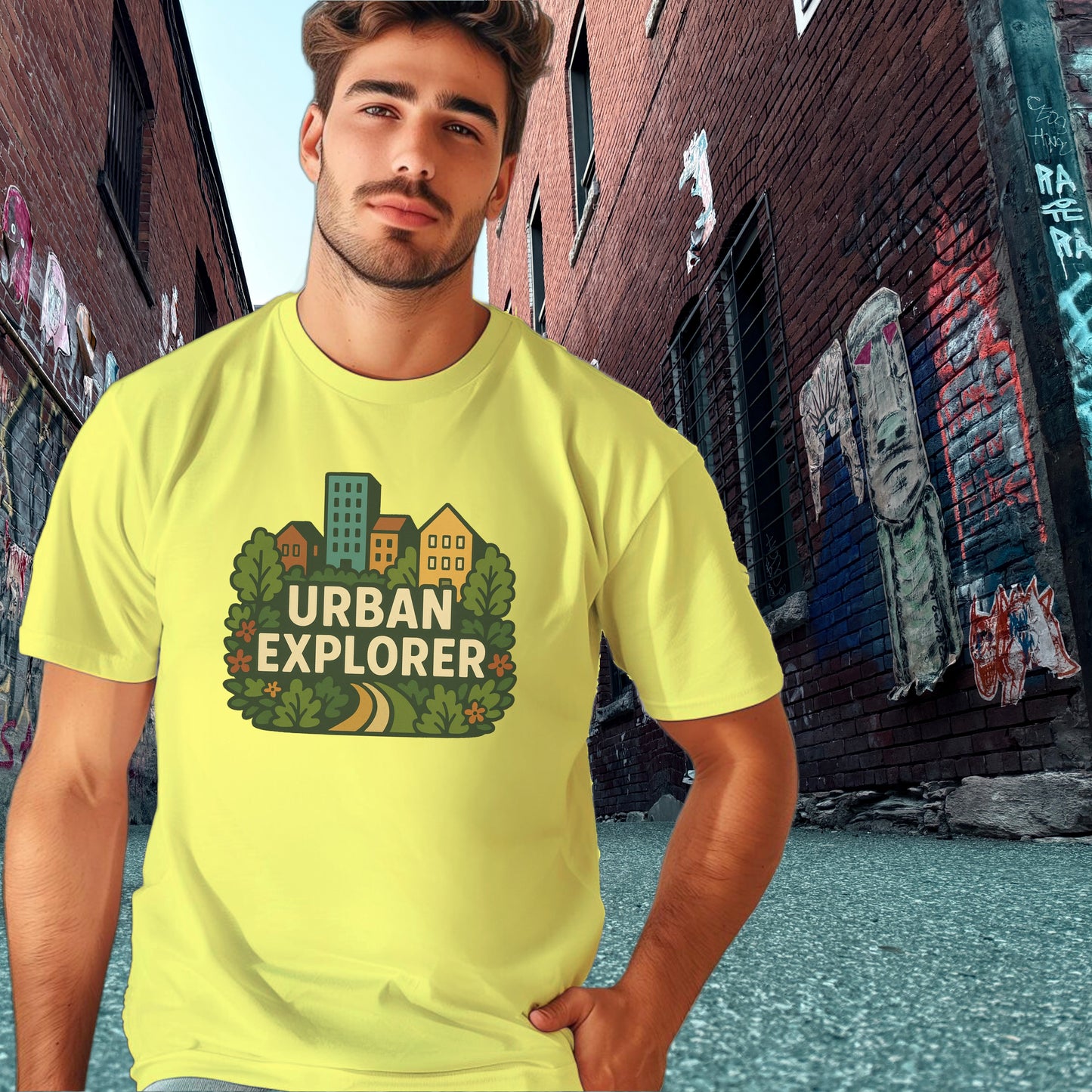 Urban Explorer Graphic Tee Casual Streetwear Product
