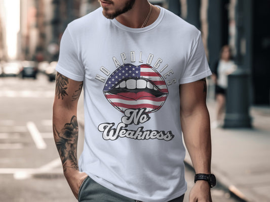 No Apologies No Weakness American Flag T-Shirt product