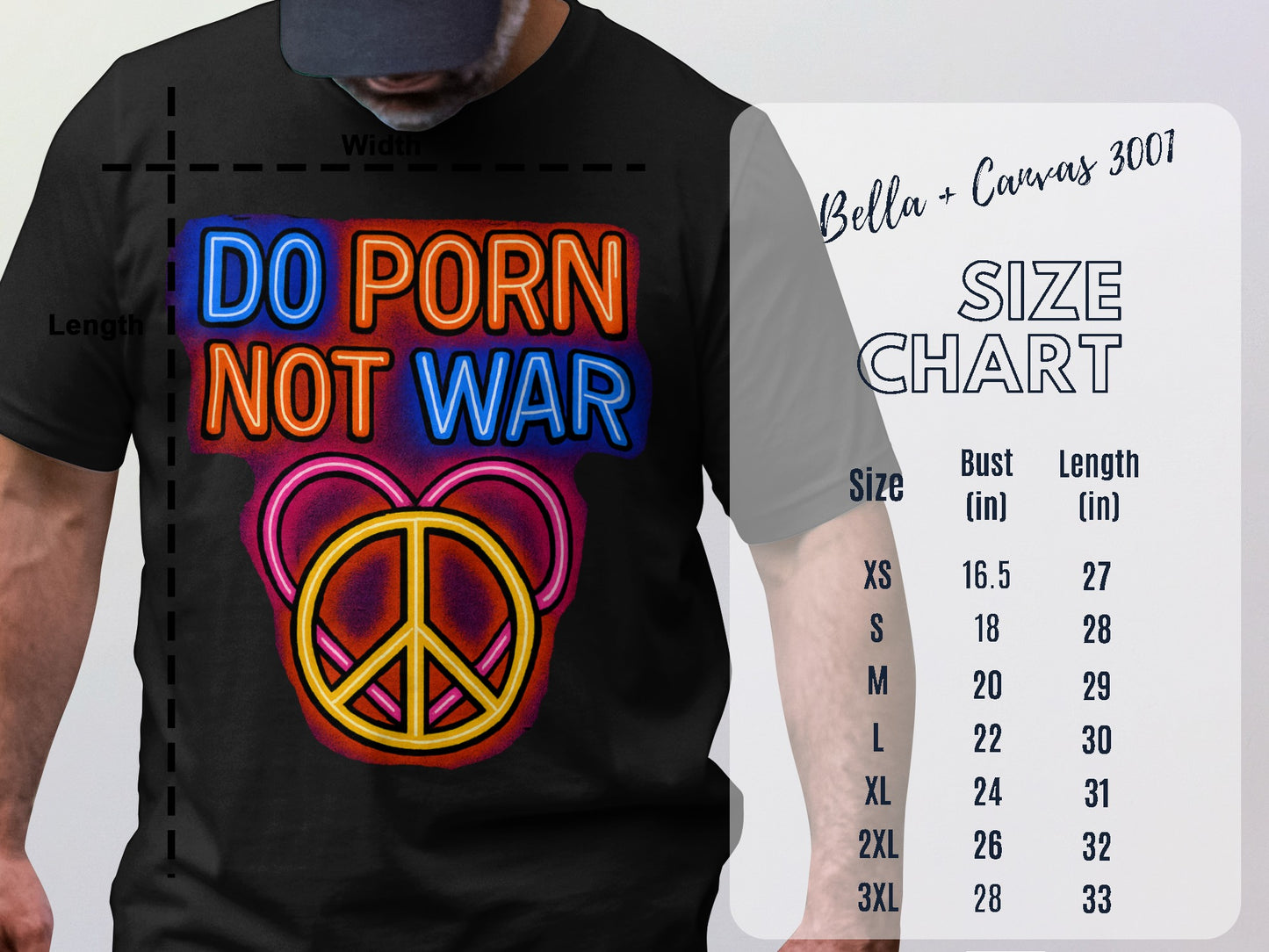 Do Porn Not War Peace Symbol Graphic T-Shirt product
