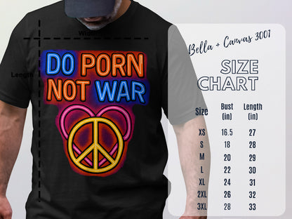 Do Porn Not War Peace Symbol Graphic T-Shirt product